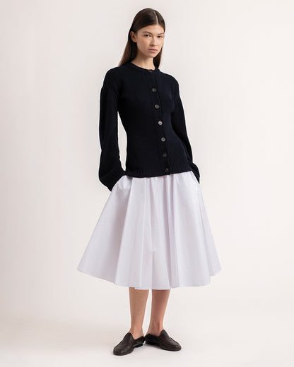 Cotton guernsey inspired cardigan