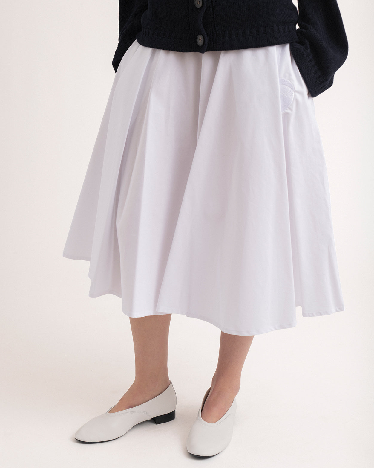 Mackintosh rose embroidered jupon skirt