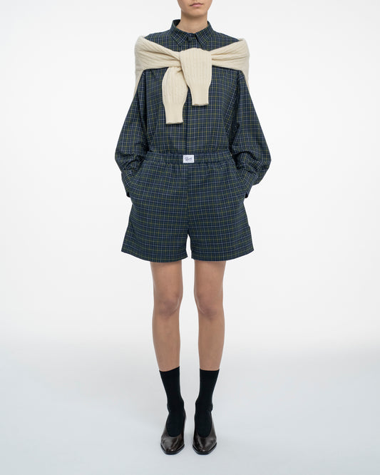 Navy blue poplin shirt