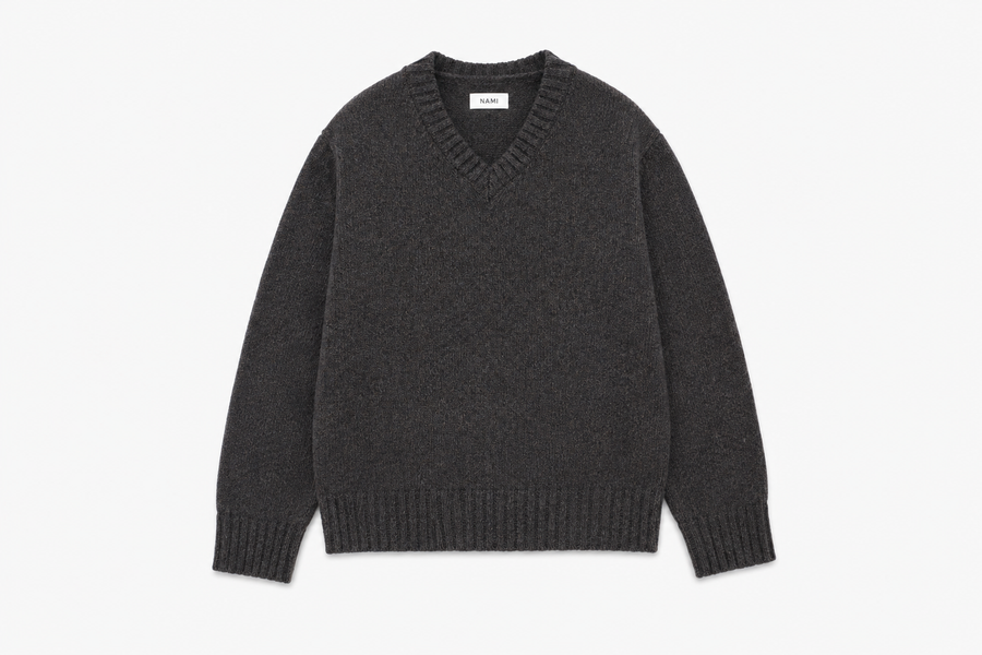 Jumper Glasgow in Mouliné Grey cashmere