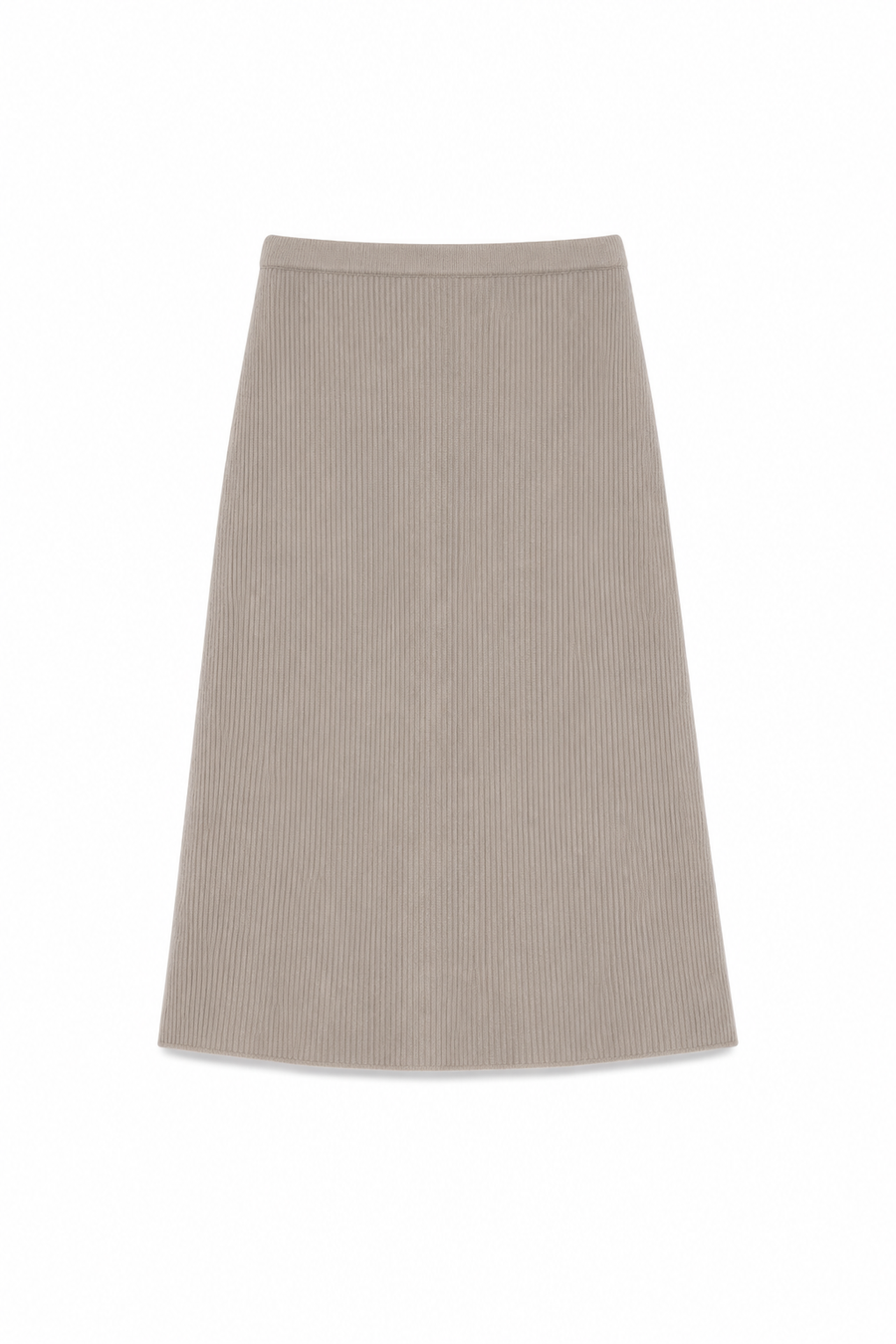 A-line cashmere skirt in pale grey