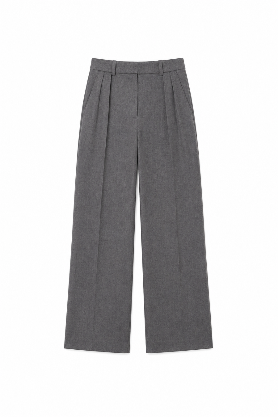 Pants Paisley in Grey brushed wool flannel